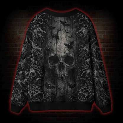Dark Occult Death Moth Cardigan Sweater