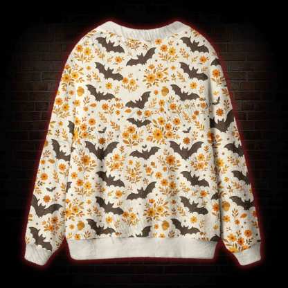 Batty Botanical Cardigan Sweater