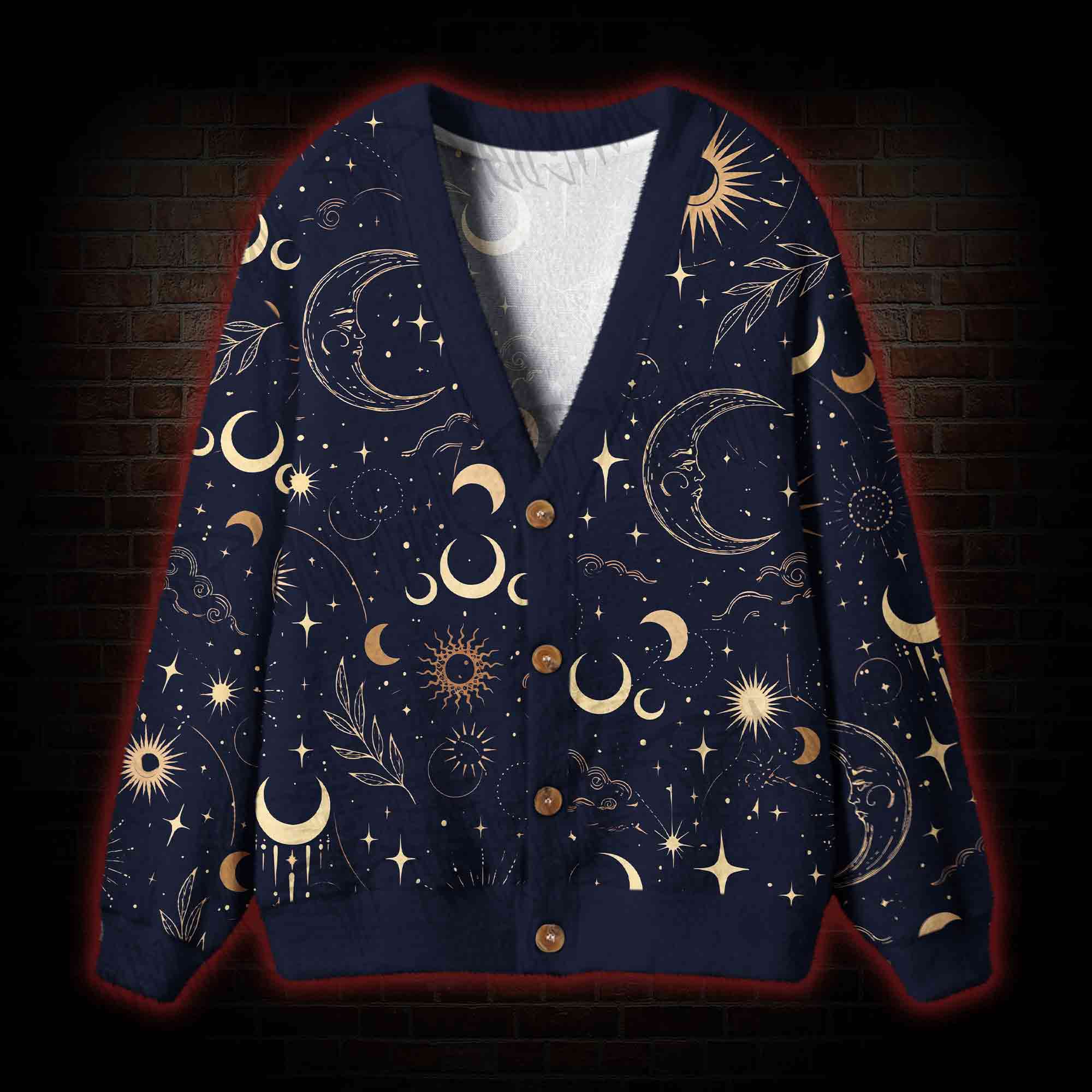 Celestial Aesthetic Cardigan Sweater