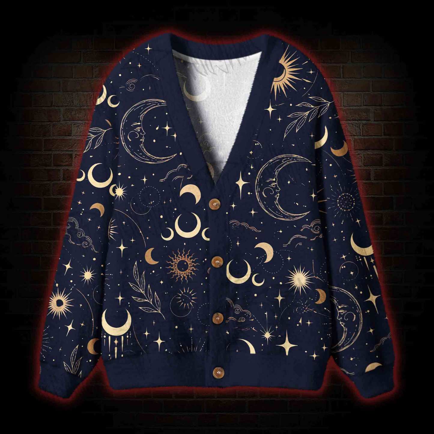 Celestial Aesthetic Cardigan Sweater