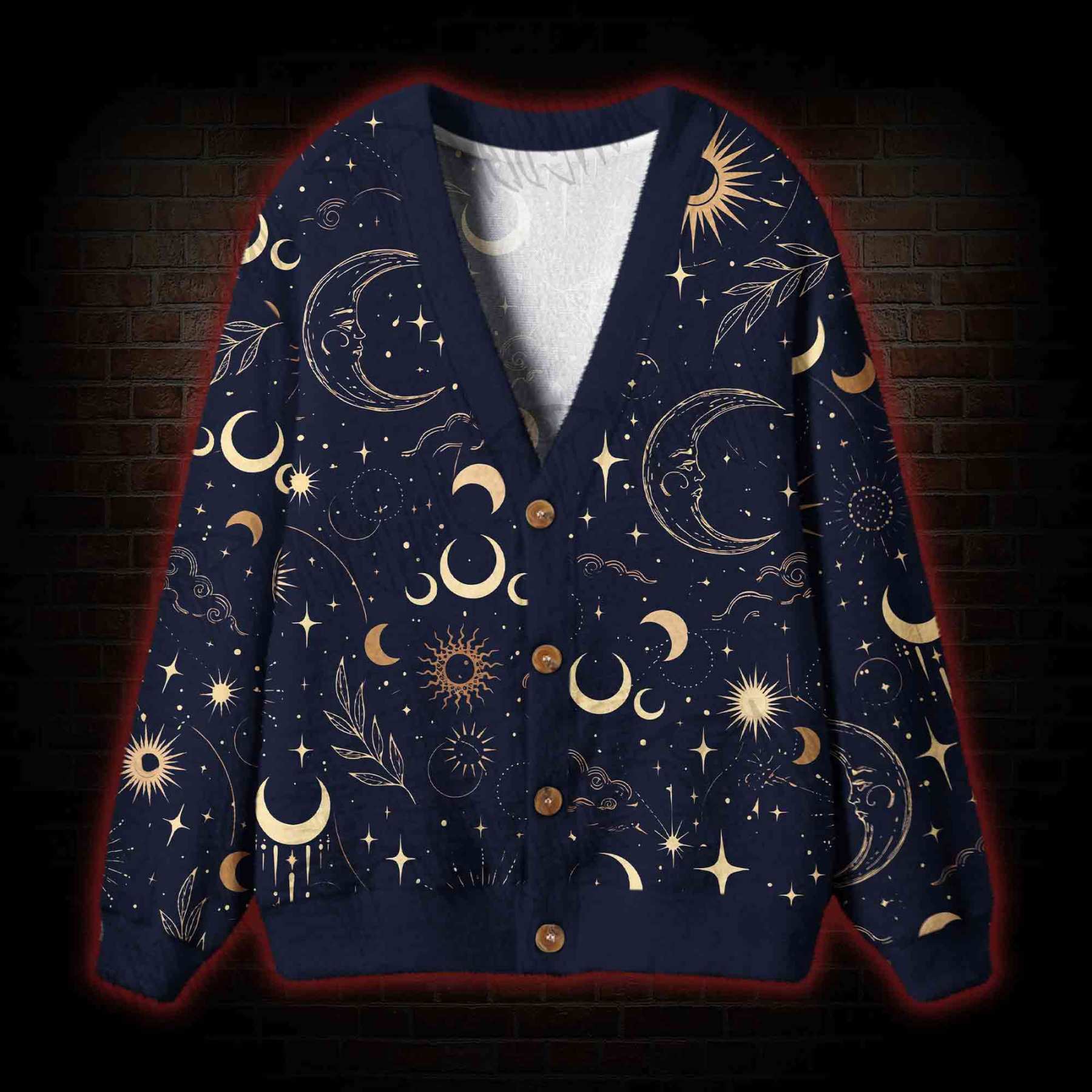 Celestial Aesthetic Cardigan Sweater