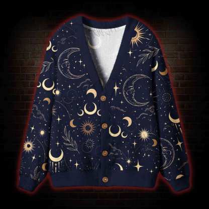 Celestial Aesthetic Cardigan Sweater