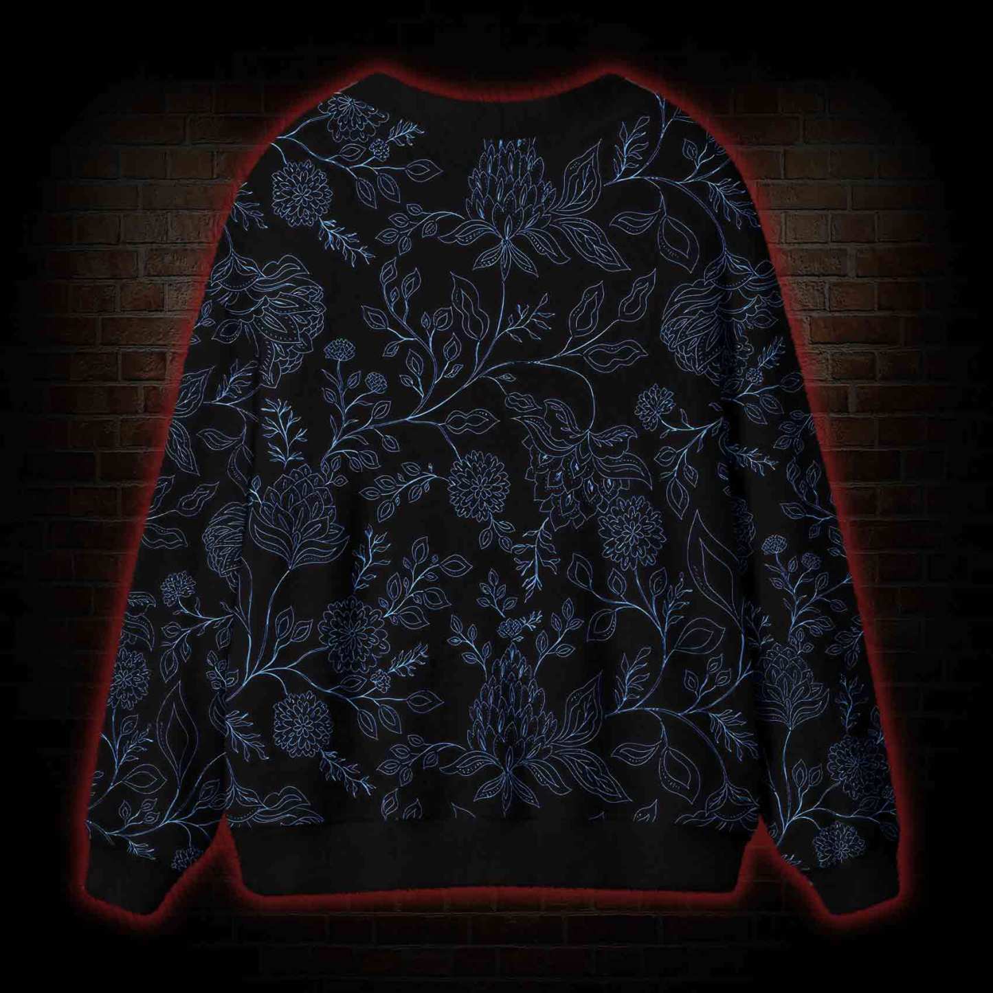 Gothic Botanical Cardigan Sweater
