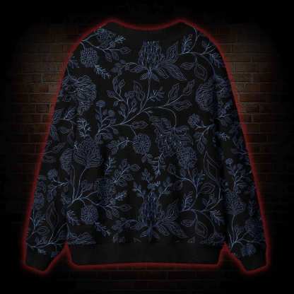Gothic Botanical Cardigan Sweater