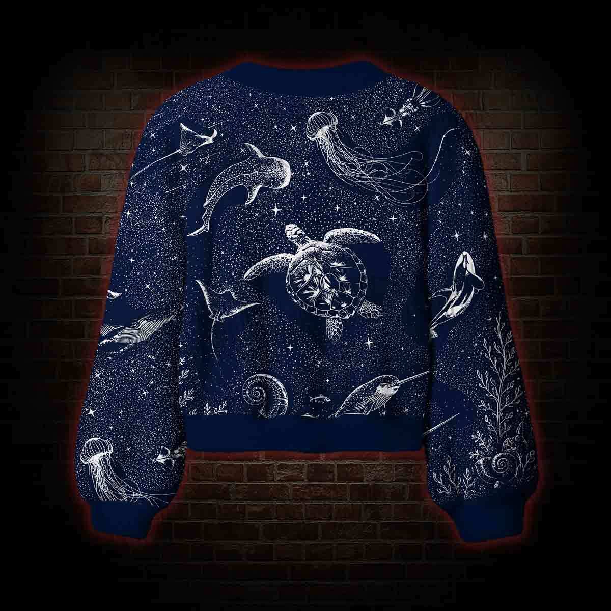 Deep Sea Jellyfish Women's Cardigan Sweater