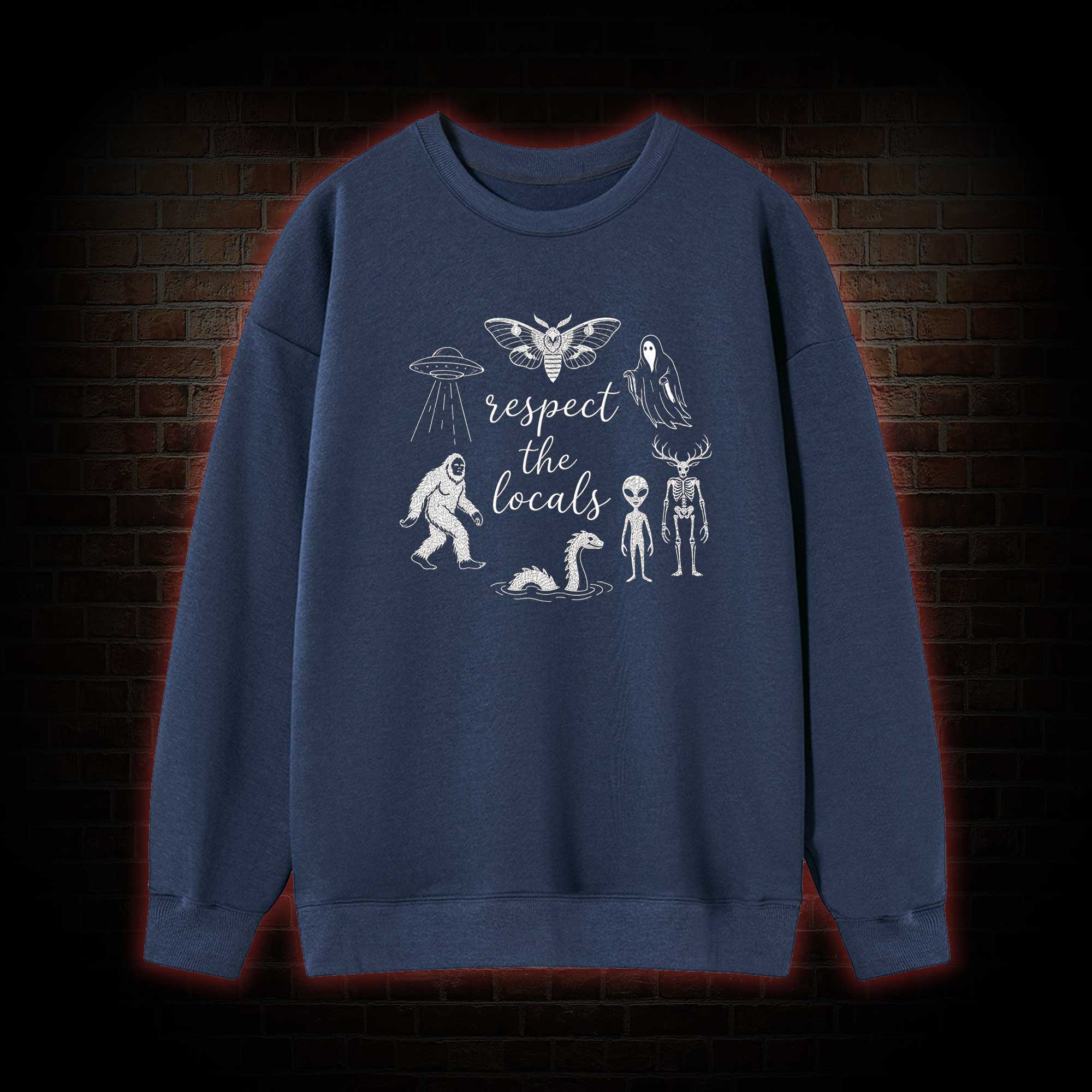 Respect the Locals Cryptid Embroidered Sweatshirt