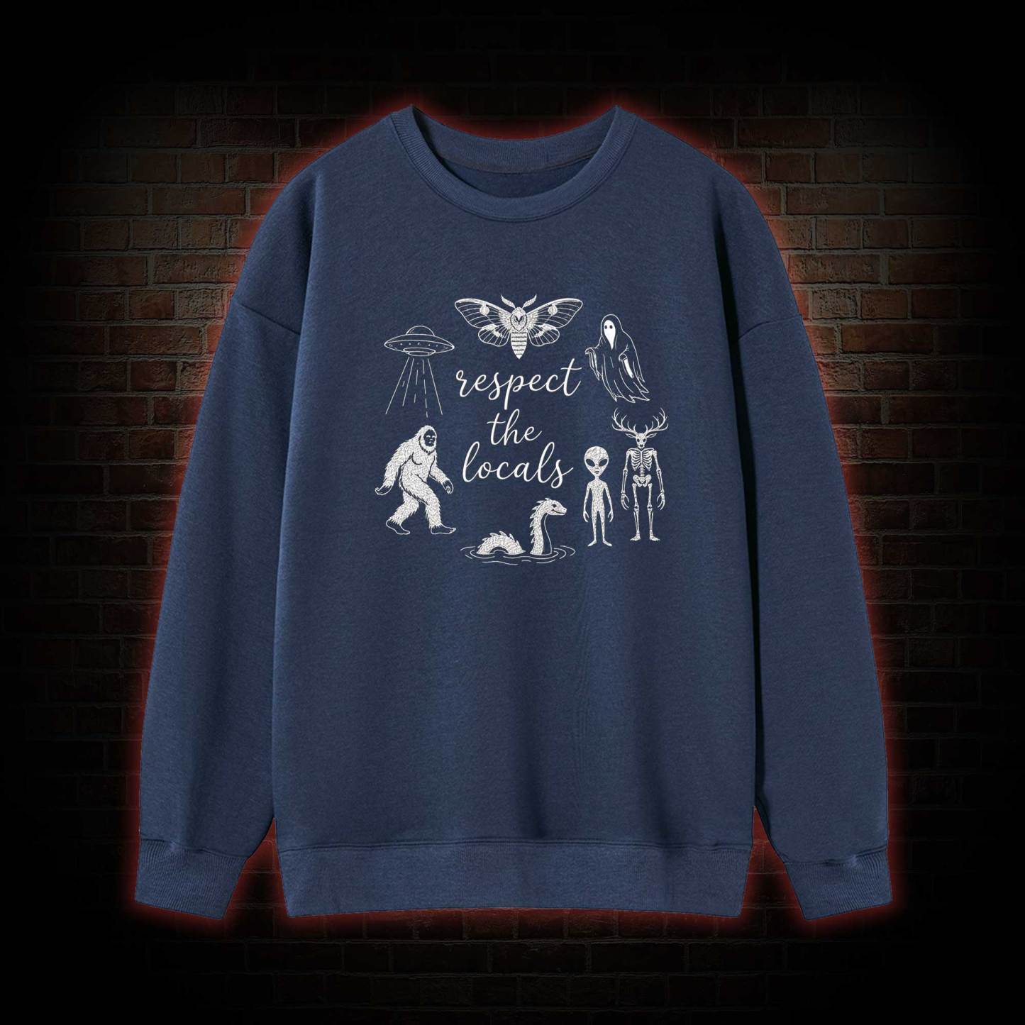 Respect the Locals Cryptid Embroidered Sweatshirt