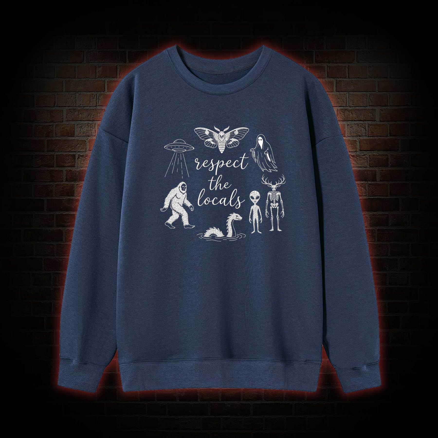Respect the Locals Cryptid Embroidered Sweatshirt