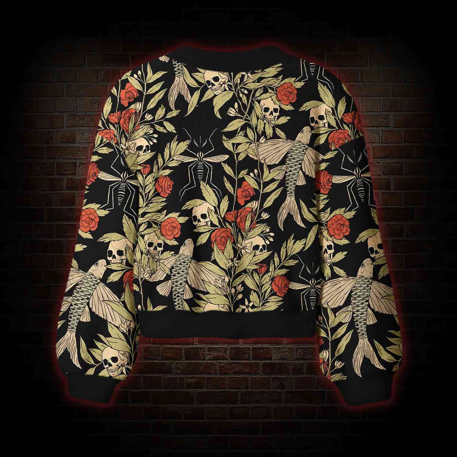 Skull and Flying Fish Women's Cardigan Sweater