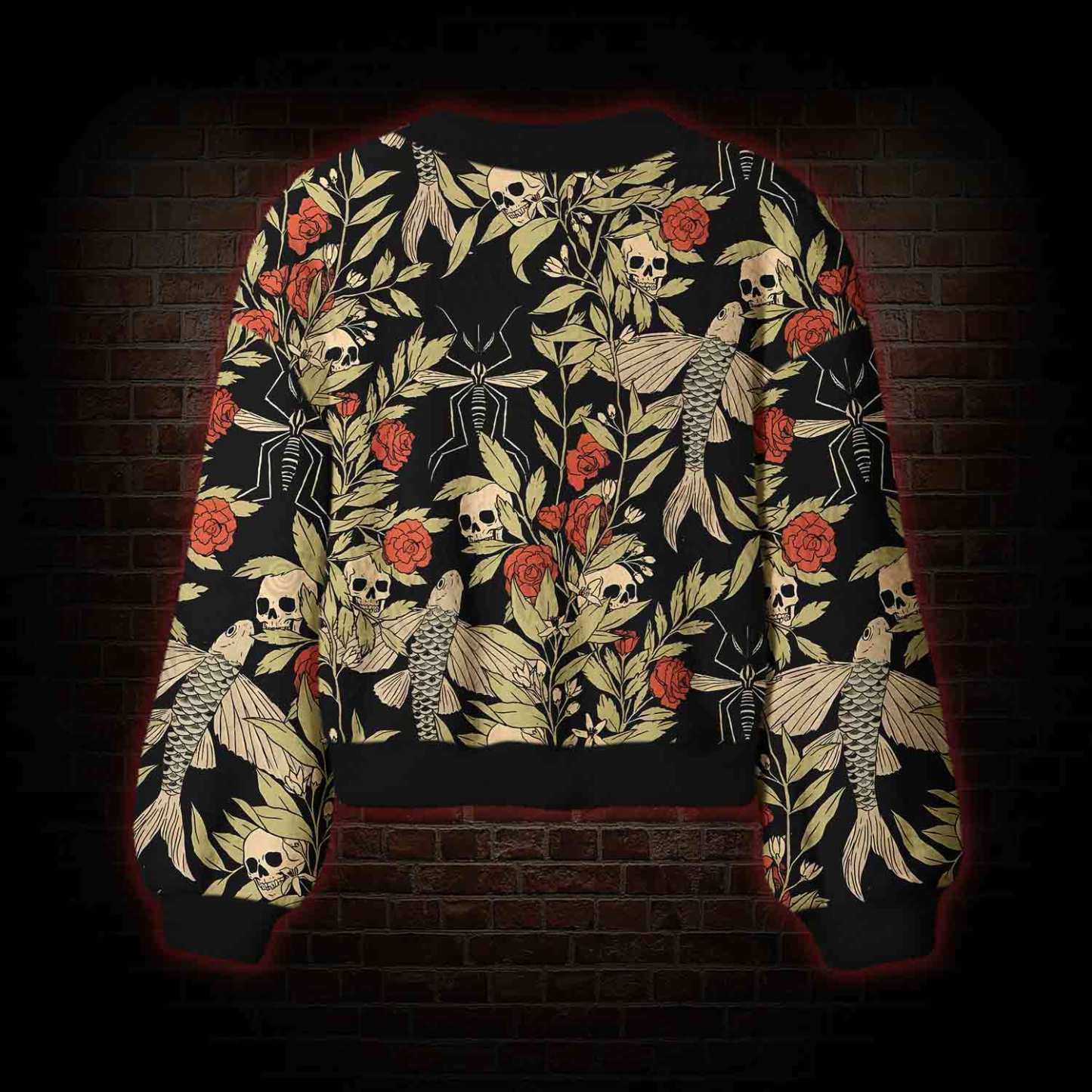Skull and Flying Fish Women's Cardigan Sweater