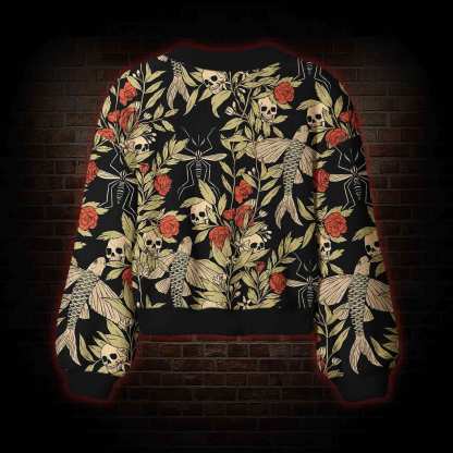 Skull and Flying Fish Women's Cardigan Sweater