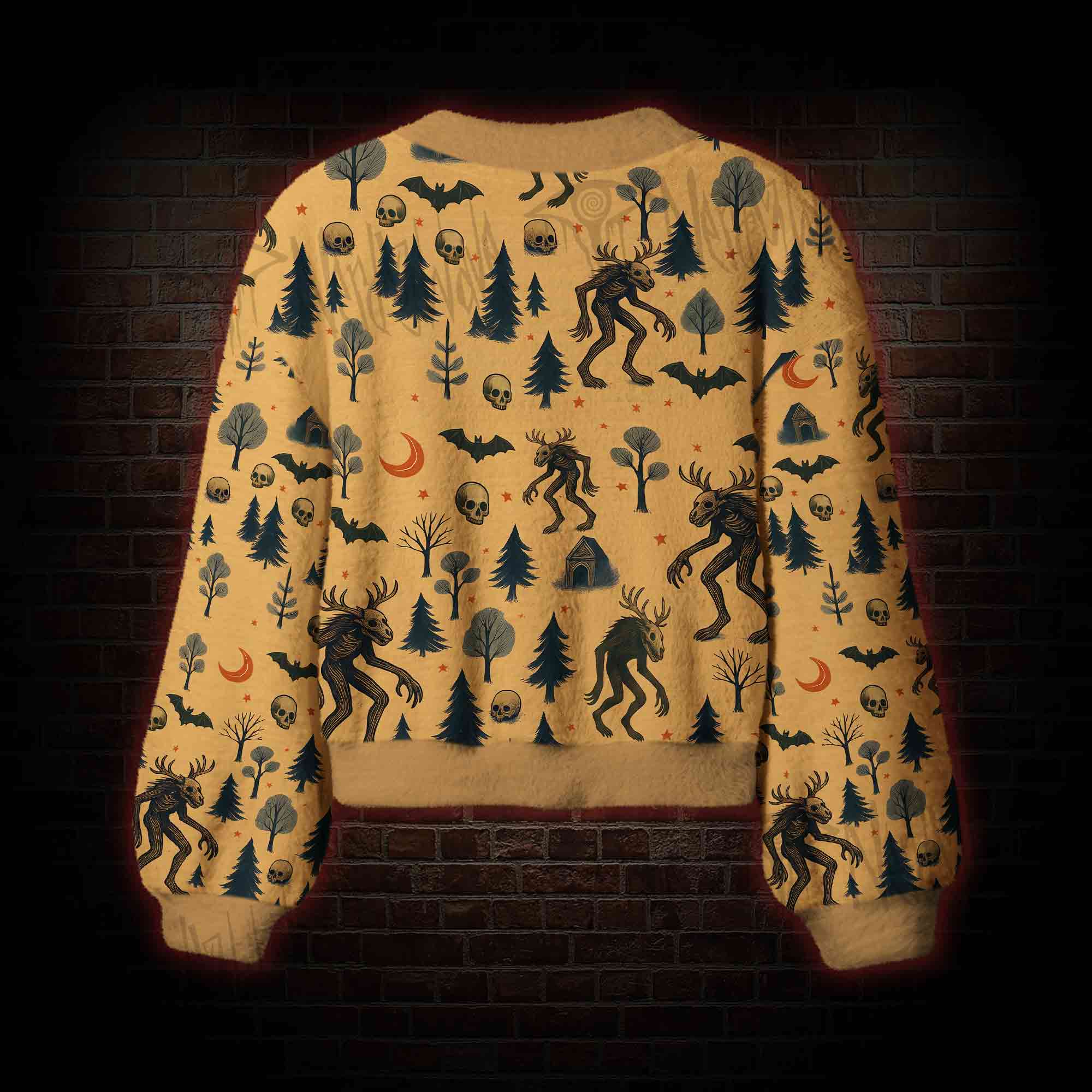 Wendigo in the Forest Women's Cardigan Sweater
