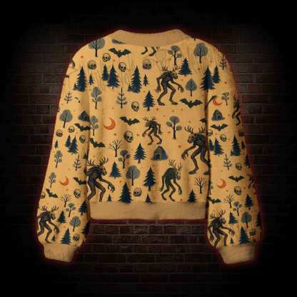 Wendigo in the Forest Women's Cardigan Sweater