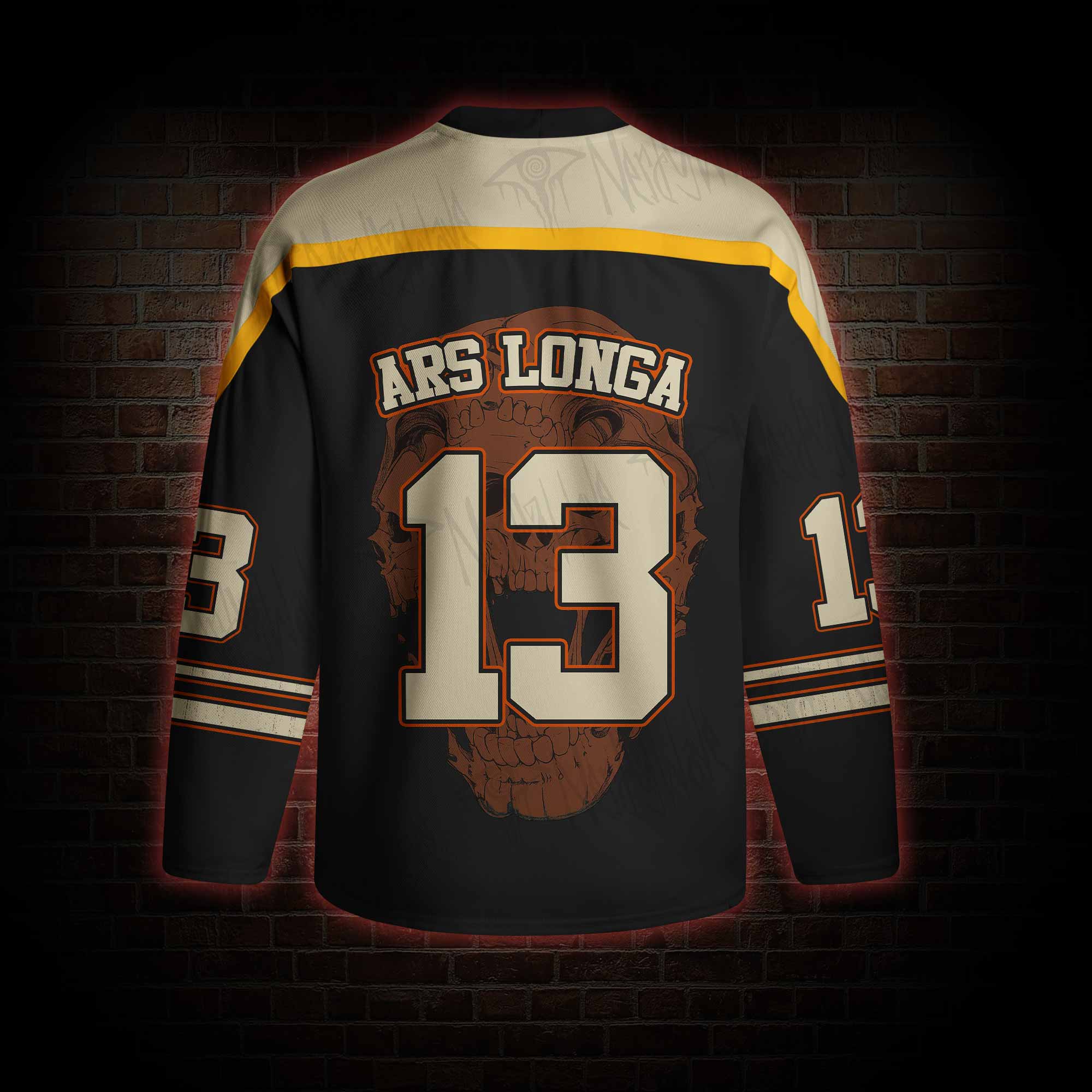 Memento Mori Horror Long Sleeve Hockey Jersey