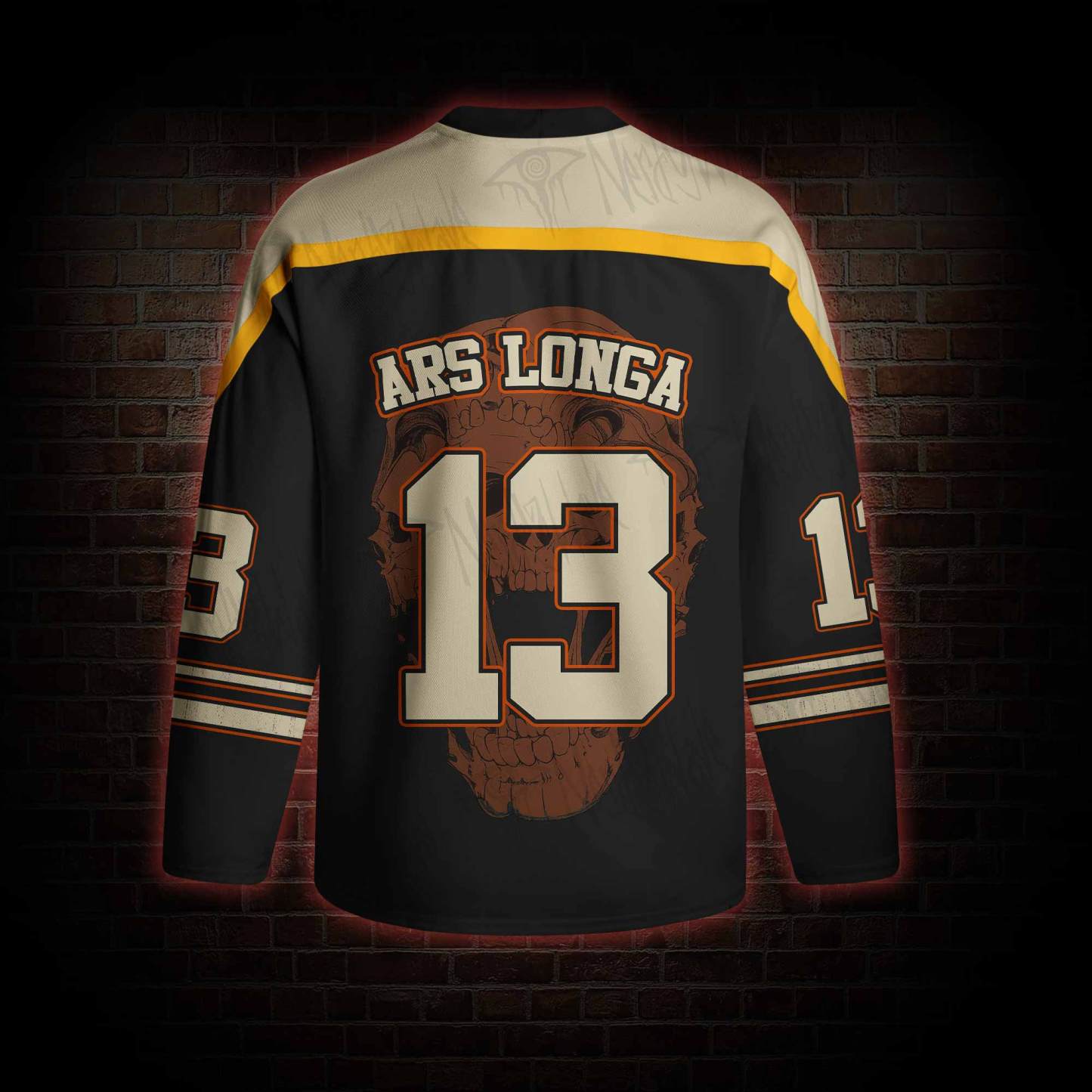 Memento Mori Horror Long Sleeve Hockey Jersey