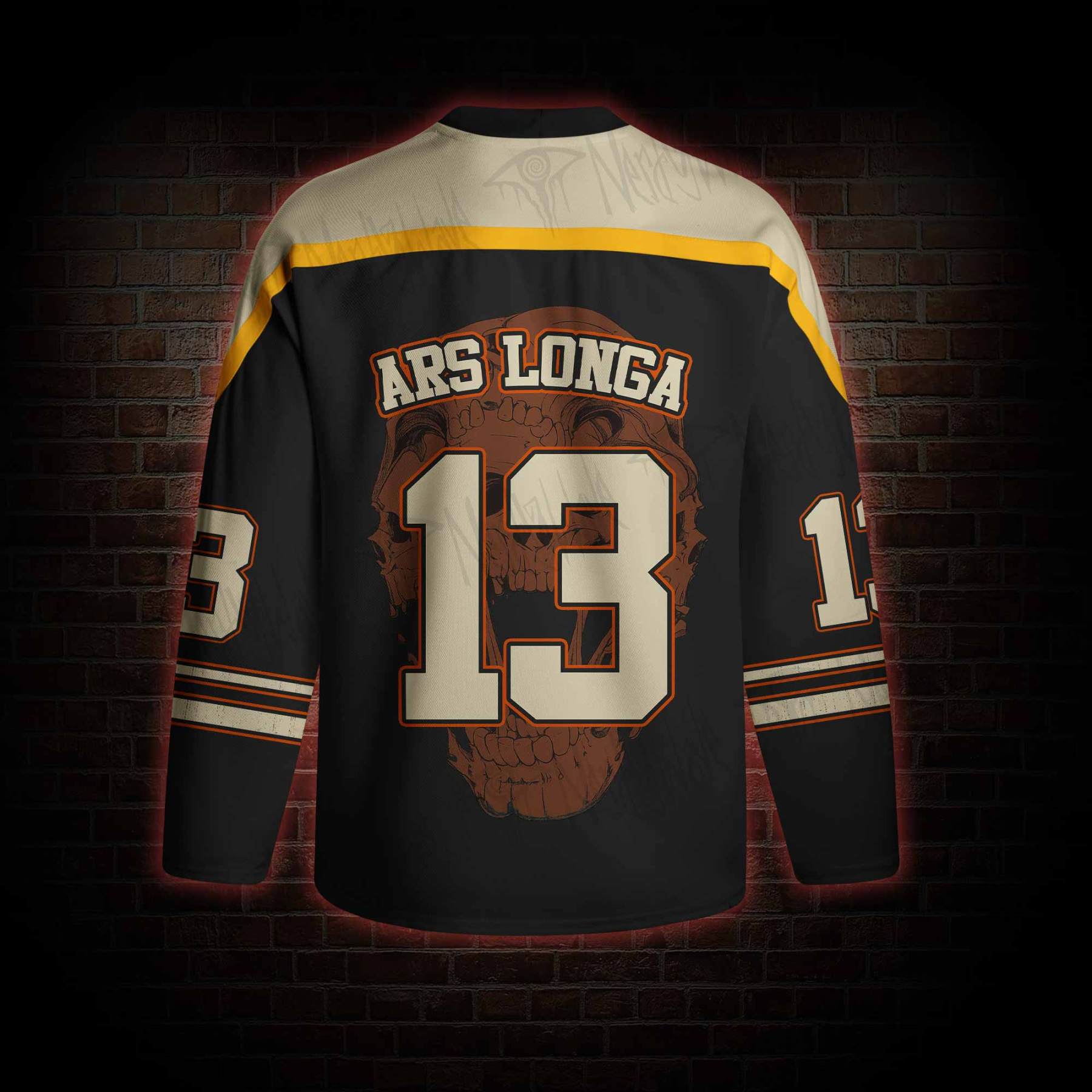 Memento Mori Horror Long Sleeve Hockey Jersey