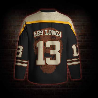 Memento Mori Horror Long Sleeve Hockey Jersey
