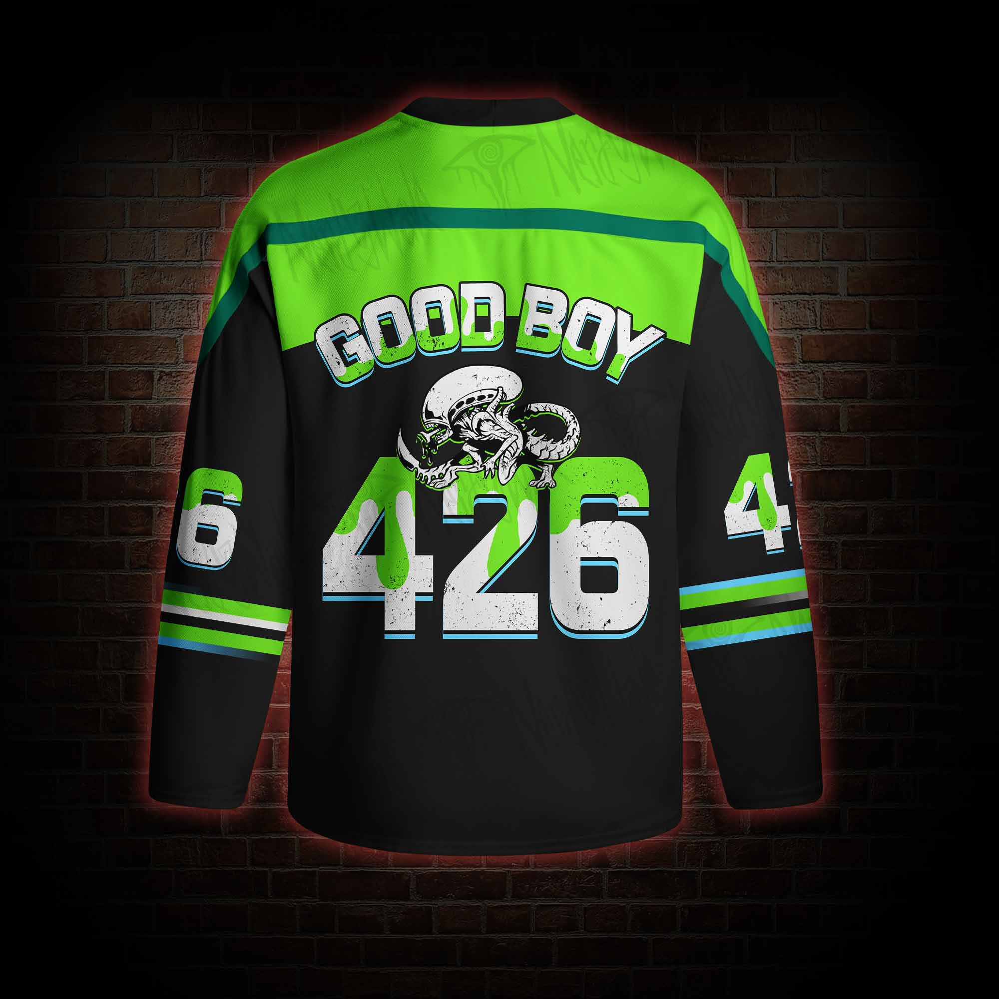 Can I Pet The Dog Long Sleeve Hockey Jersey
