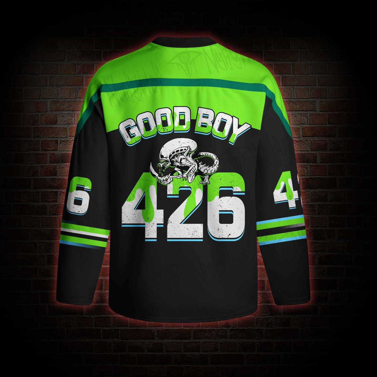 Can I Pet The Dog Long Sleeve Hockey Jersey