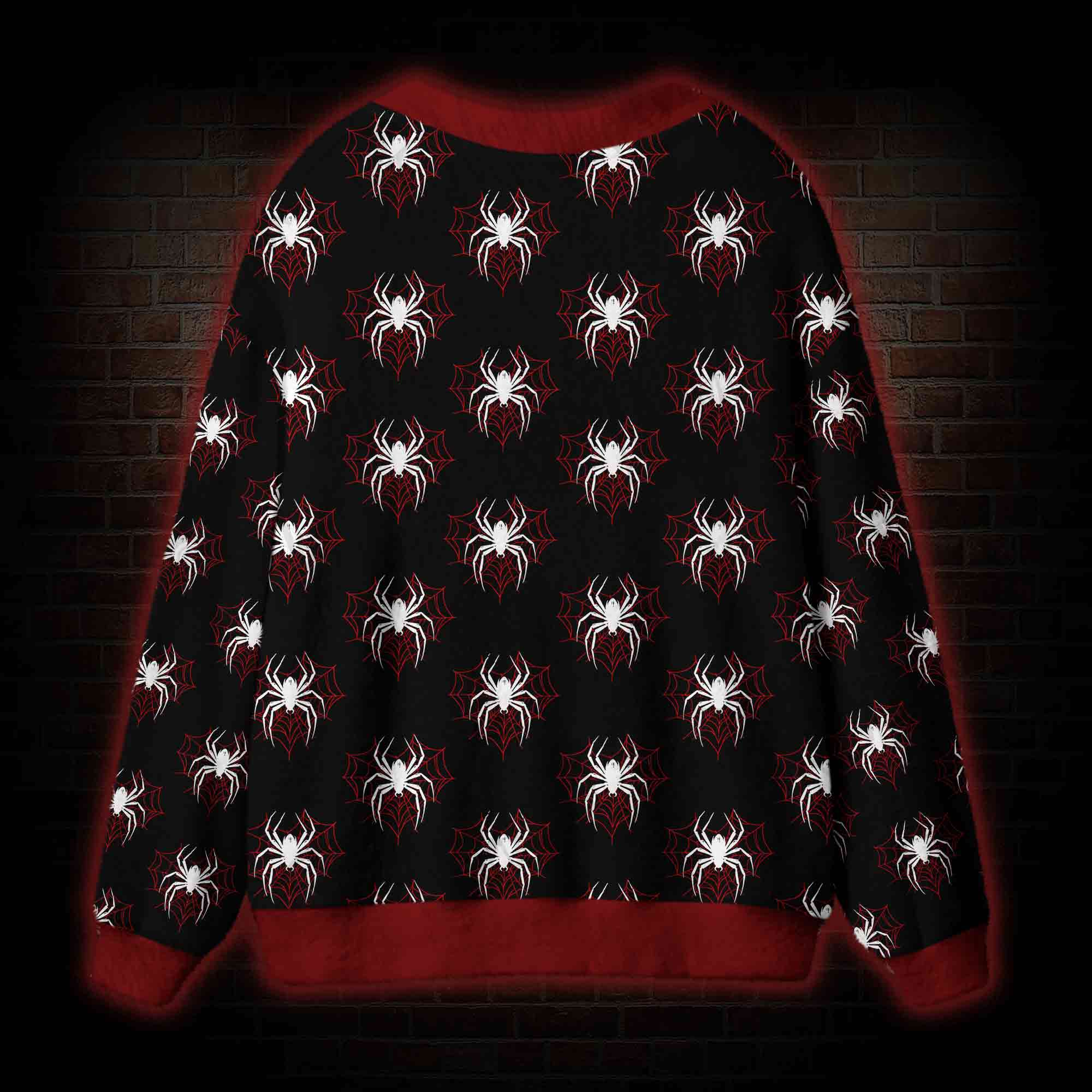 Midnight Spiders Cardigan Sweater