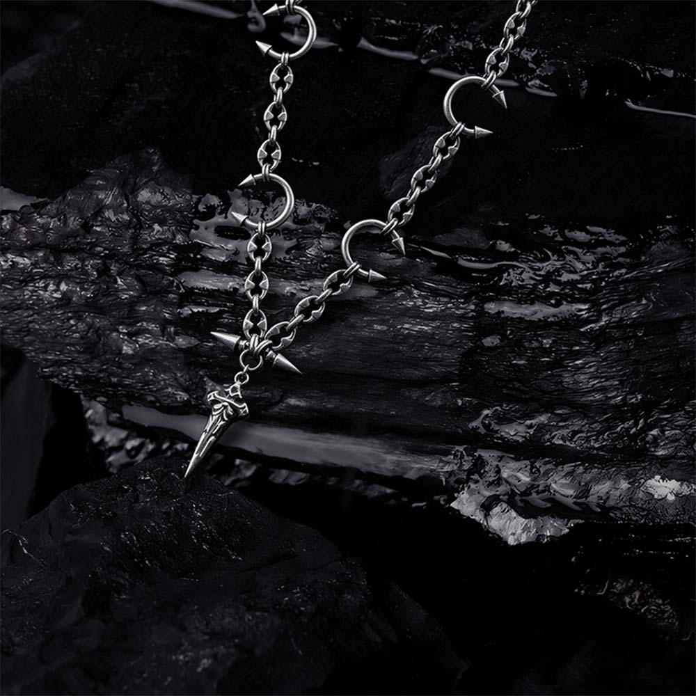Gothic Septum Link Cross Necklace