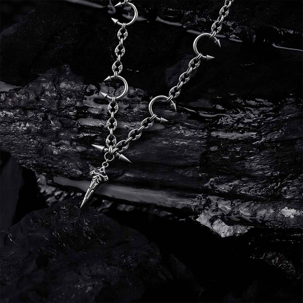 Gothic Septum Link Cross Necklace