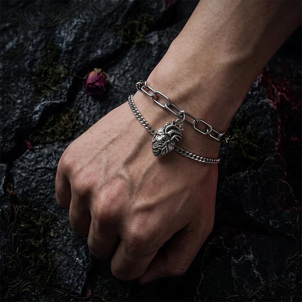 Anatomical Heart Layered Bracelet