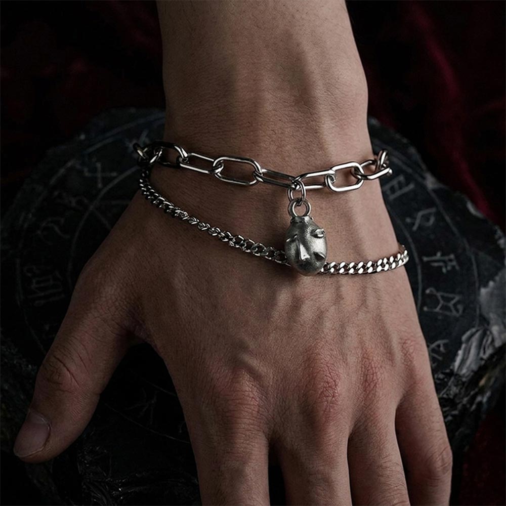 Faceless Thought Layered Bracelet
