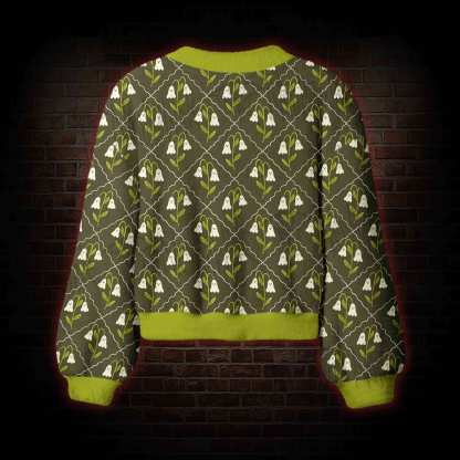 The Ghostly Bloom Women's Cardigan Sweater