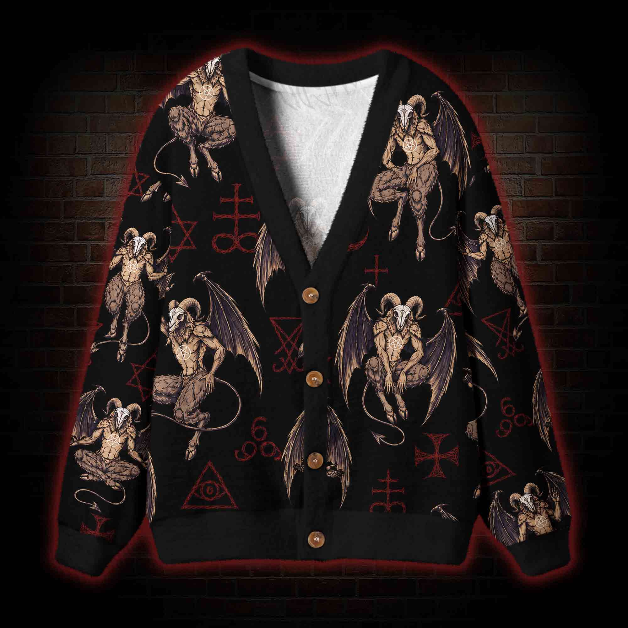 Baphomet Rise Cardigan Sweater