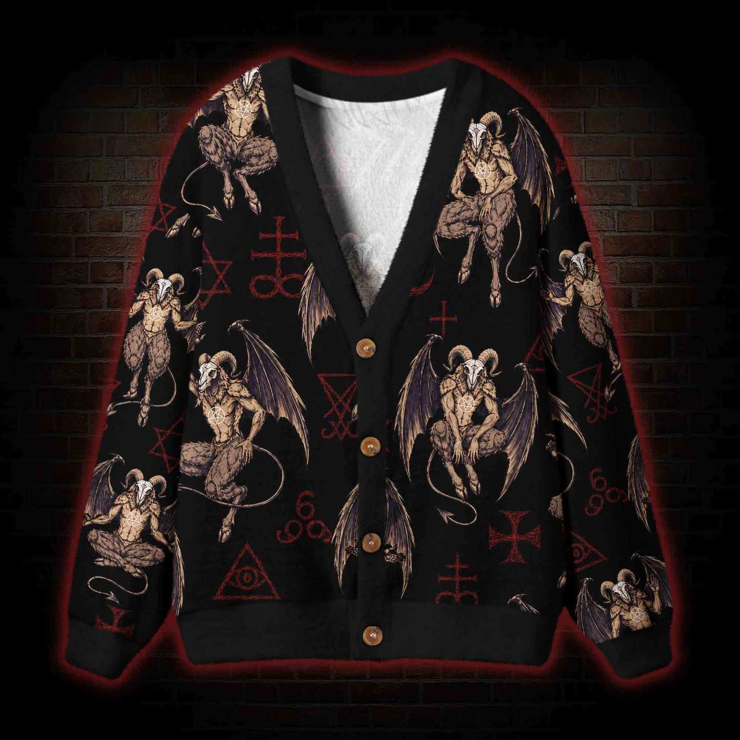 Baphomet Rise Cardigan Sweater