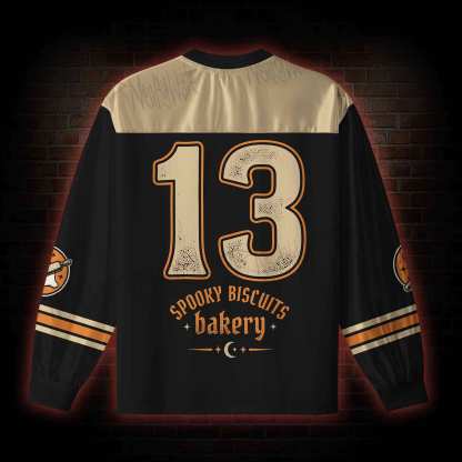 Spooky Biscuits Bakery V-Neck Long Sleeve Jersey