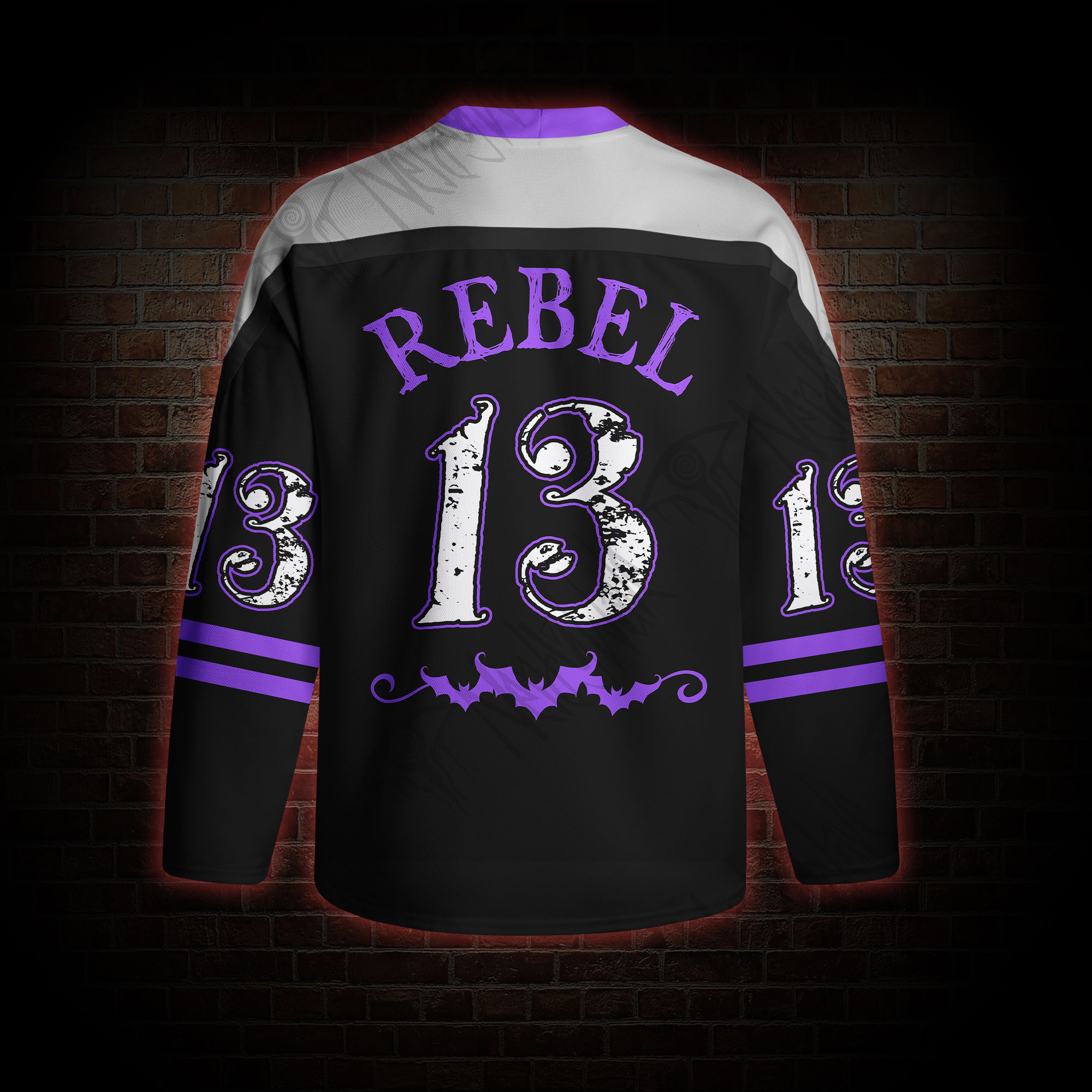 Dirty Inked&Curvy Long Sleeve Hockey Jersey