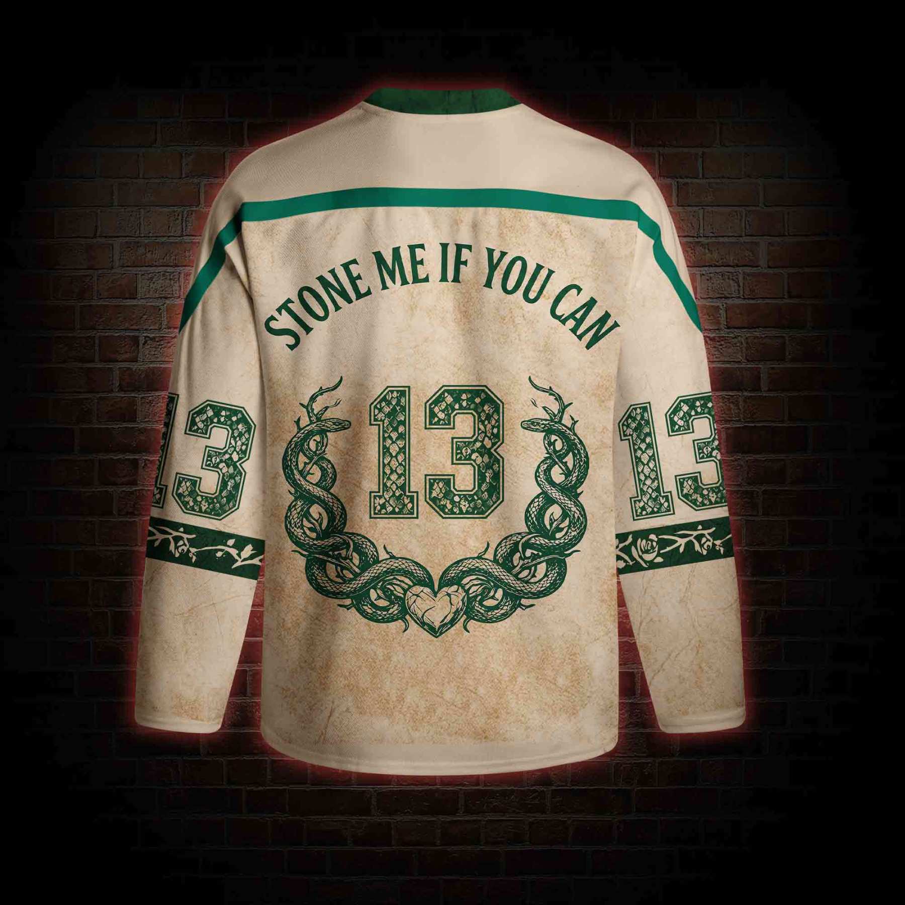 Stone Me If You Can Greek mythology Long Sleeve Hockey Jersey