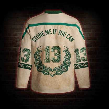 Stone Me If You Can Greek mythology Long Sleeve Hockey Jersey