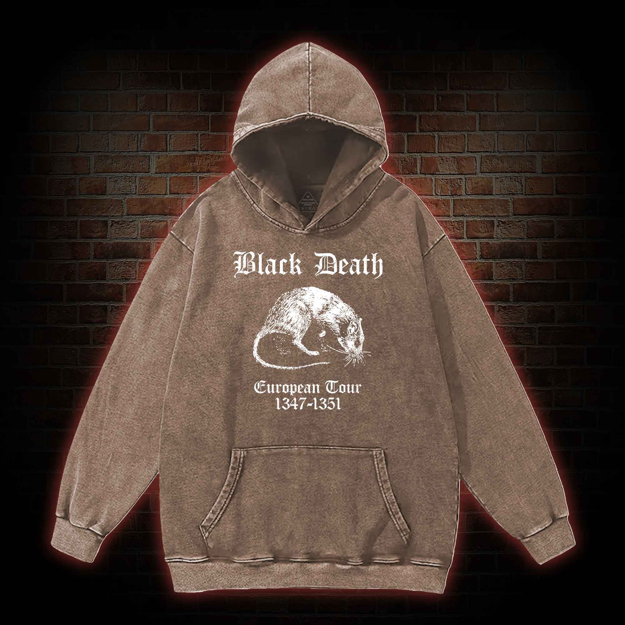 Black Death Washed Hoodie