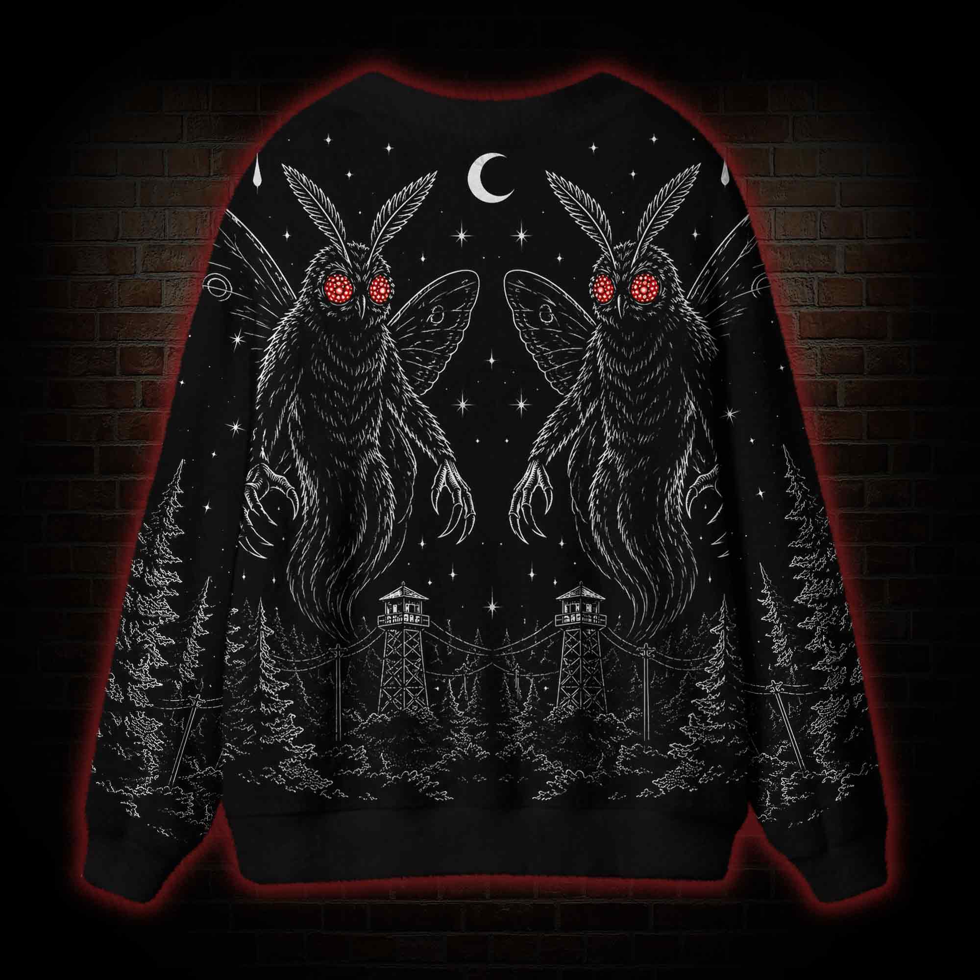 Mothman Omen Cardigan Sweater