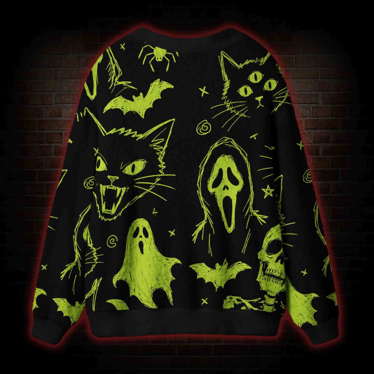 Midnight Scream Cardigan Sweater