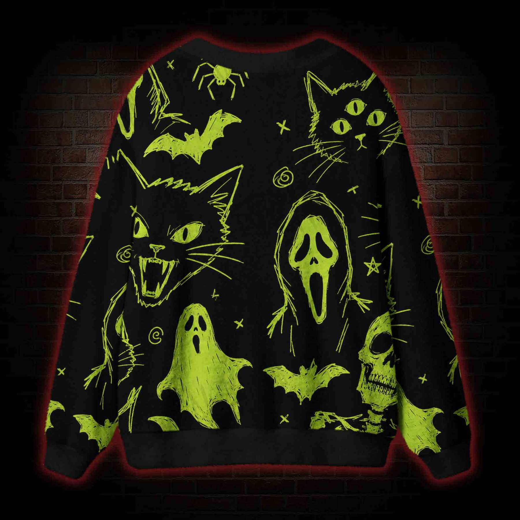 Midnight Scream Cardigan Sweater