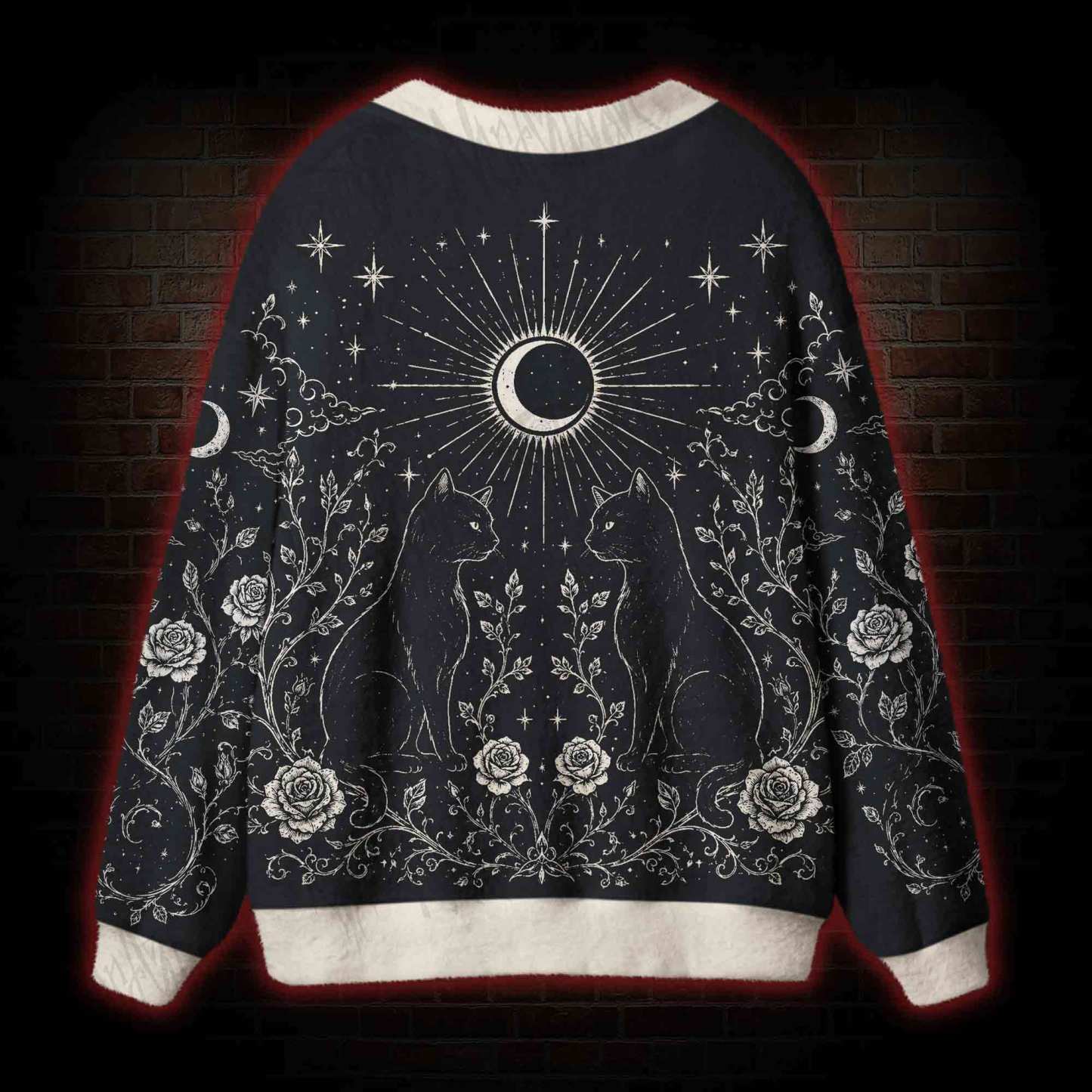 Celestial Cat Astrology Cardigan Sweater