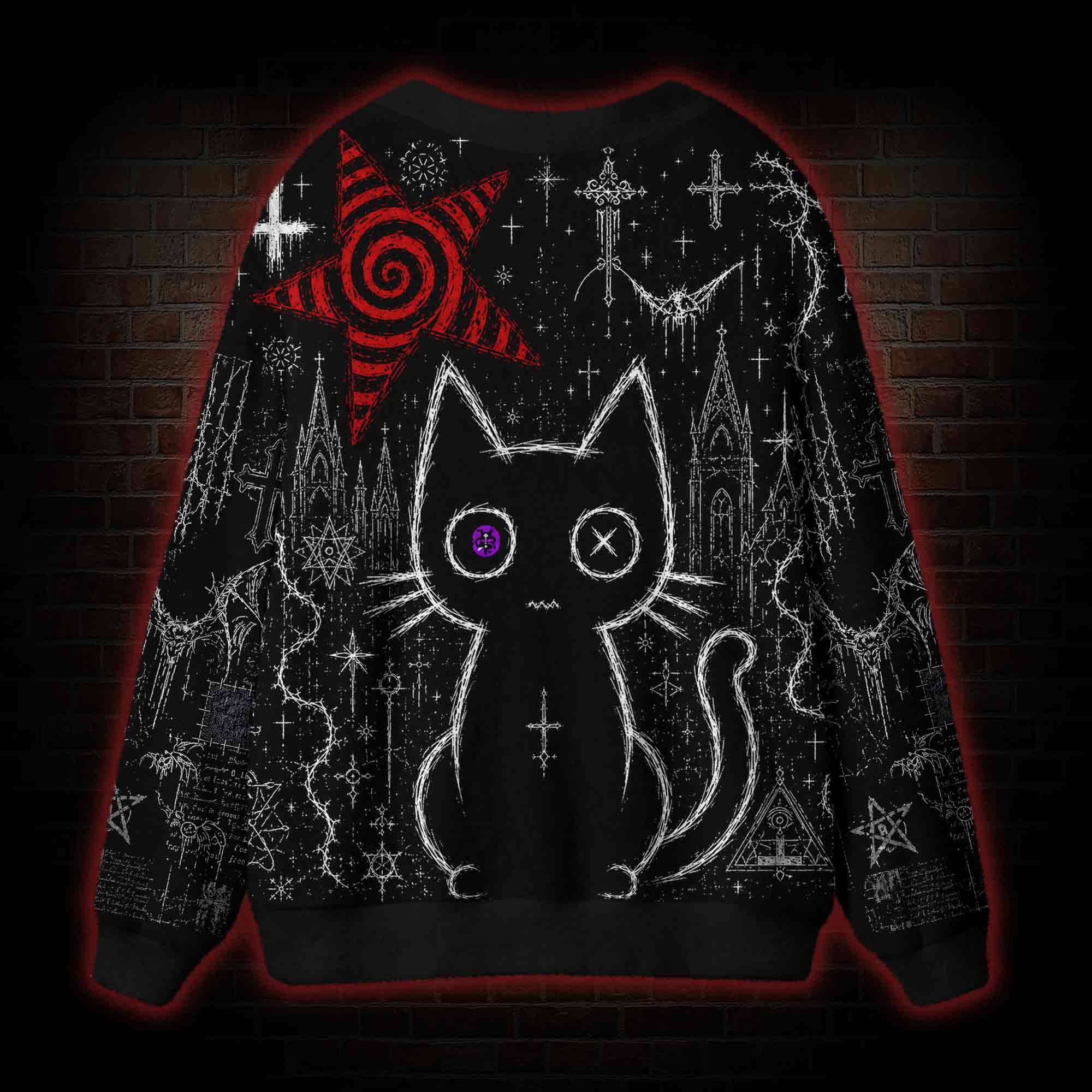 Don't Mess With the Magic Cat Cardigan Sweater