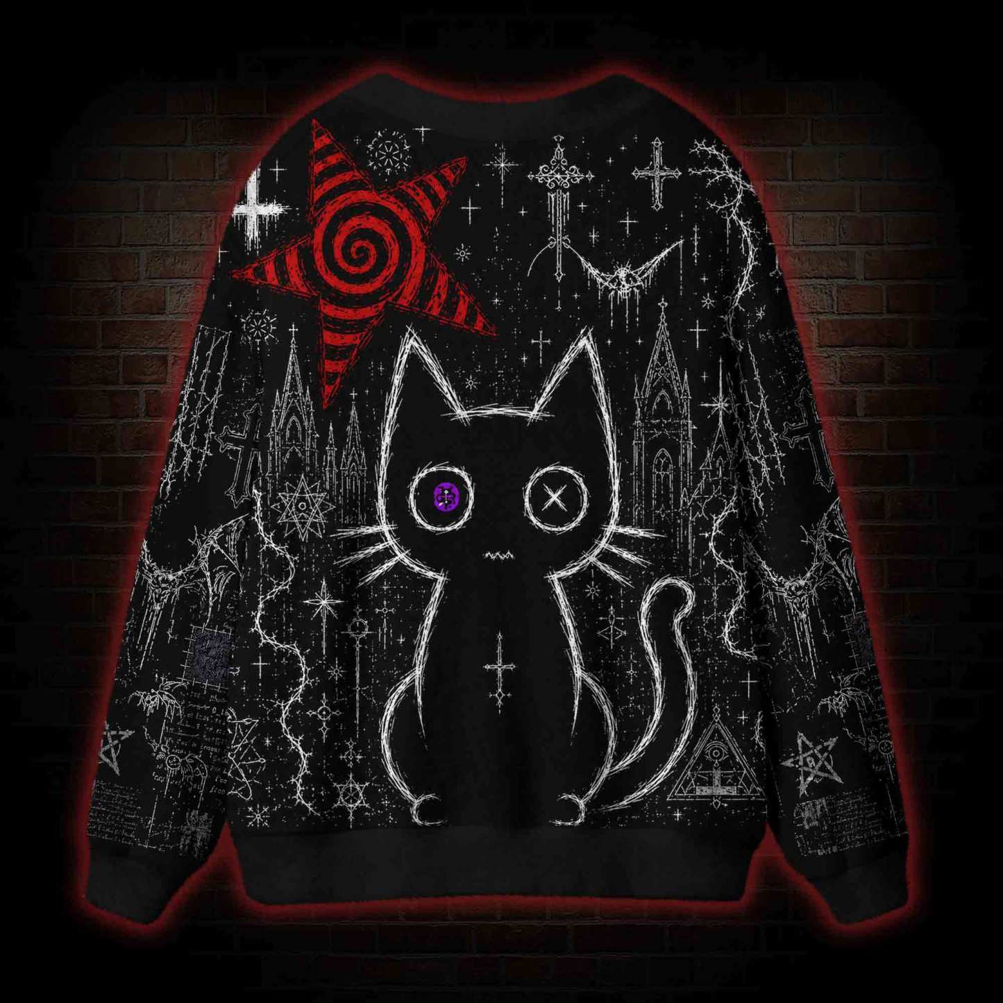 Don't Mess With the Magic Cat Cardigan Sweater
