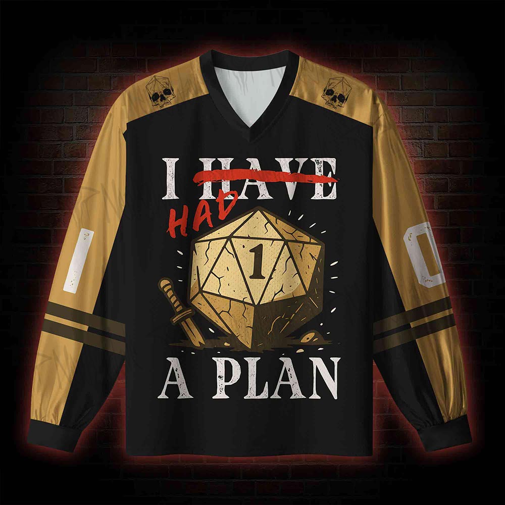 I Had a Plan V-Neck Long Sleeve Jersey