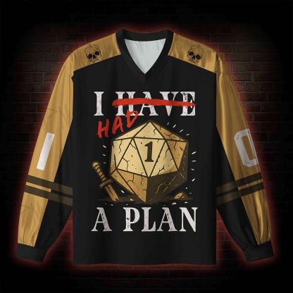 I Had a Plan V-Neck Long Sleeve Jersey