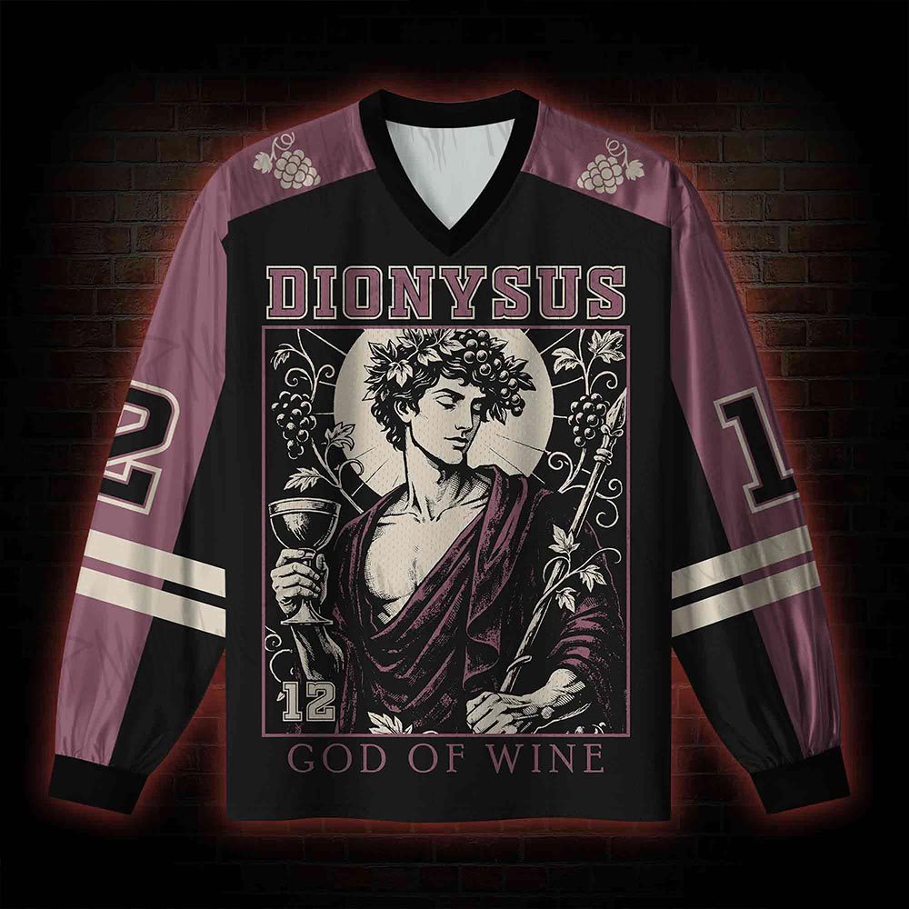 God of Wine Greek mythology V-Neck Long Sleeve Jersey