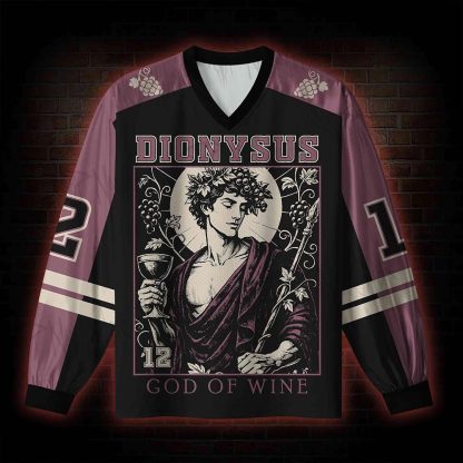God of Wine Greek mythology V-Neck Long Sleeve Jersey