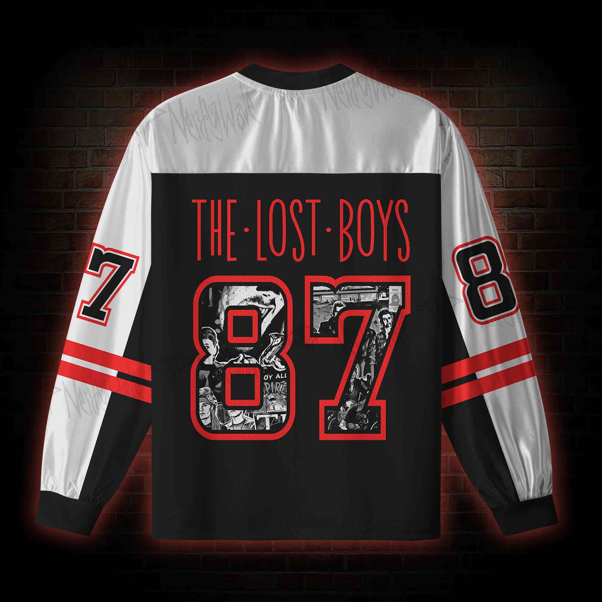 Destroy All Vampires V-Neck Long Sleeve Jersey