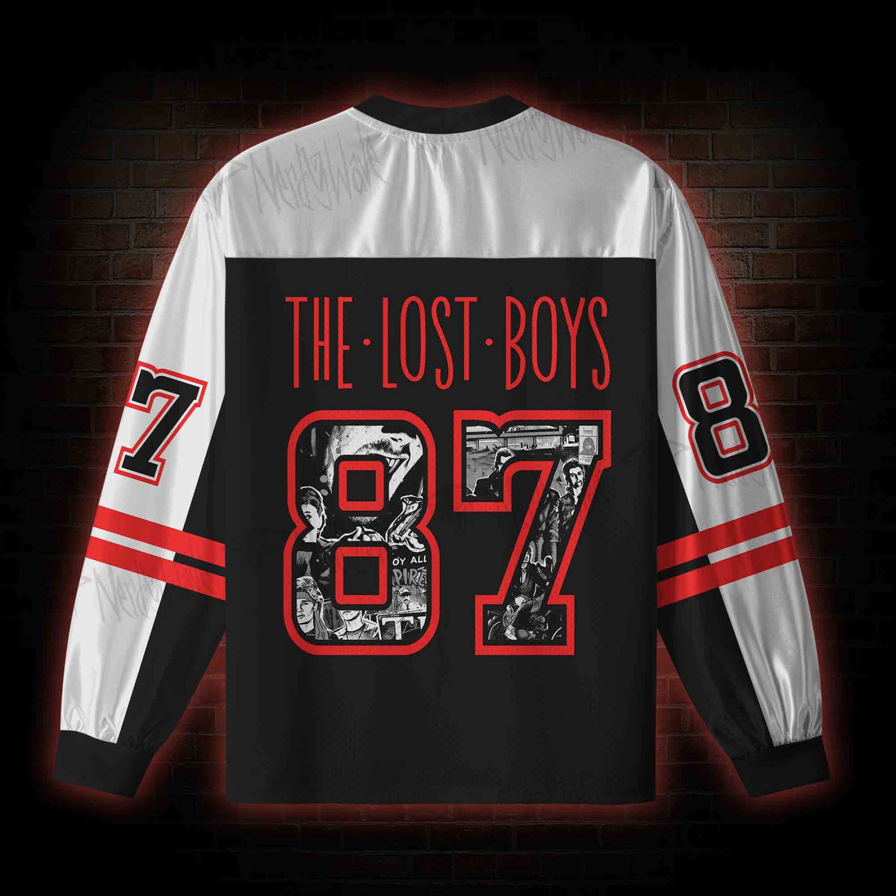 Destroy All Vampires V-Neck Long Sleeve Jersey