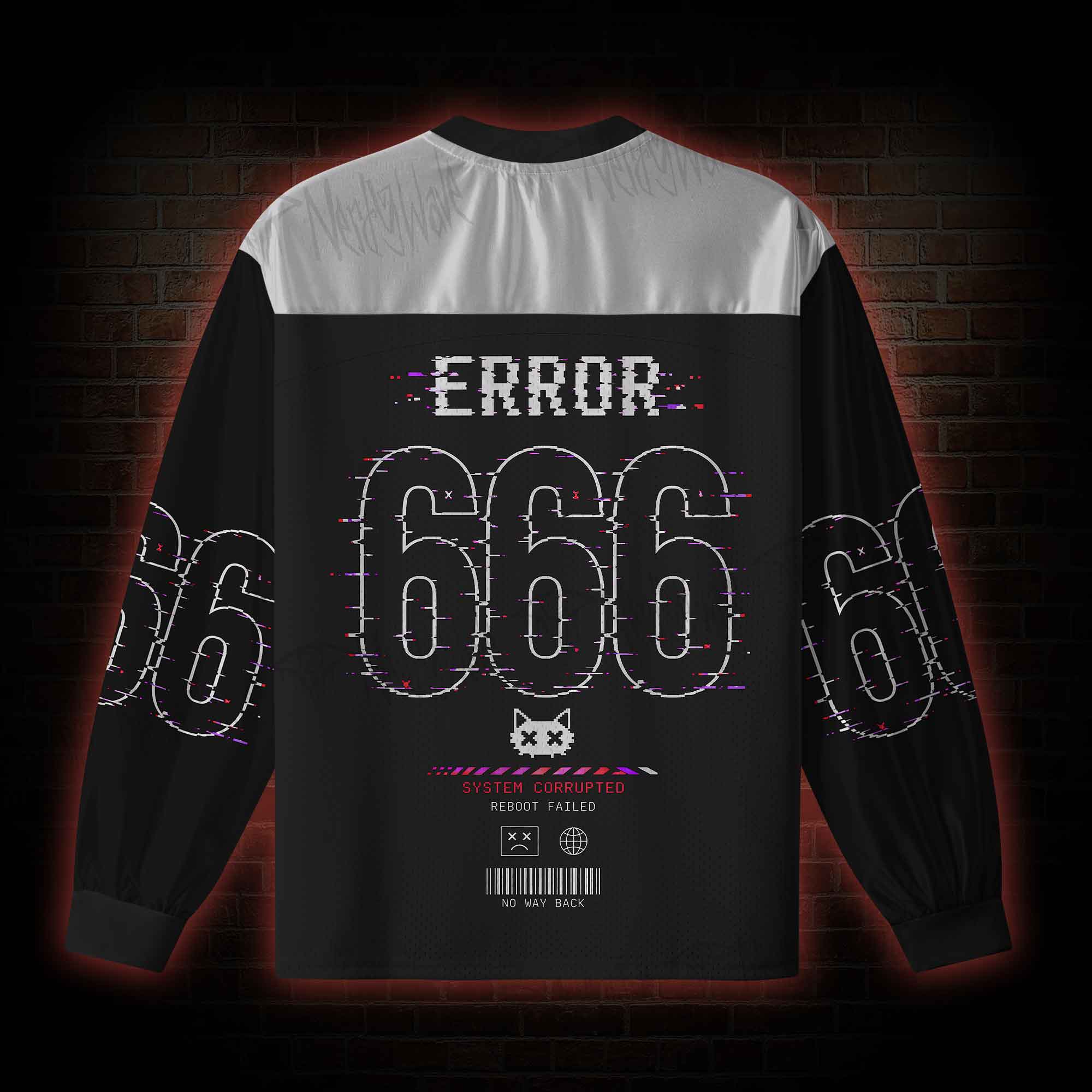 System Damage V-Neck Long Sleeve Jersey