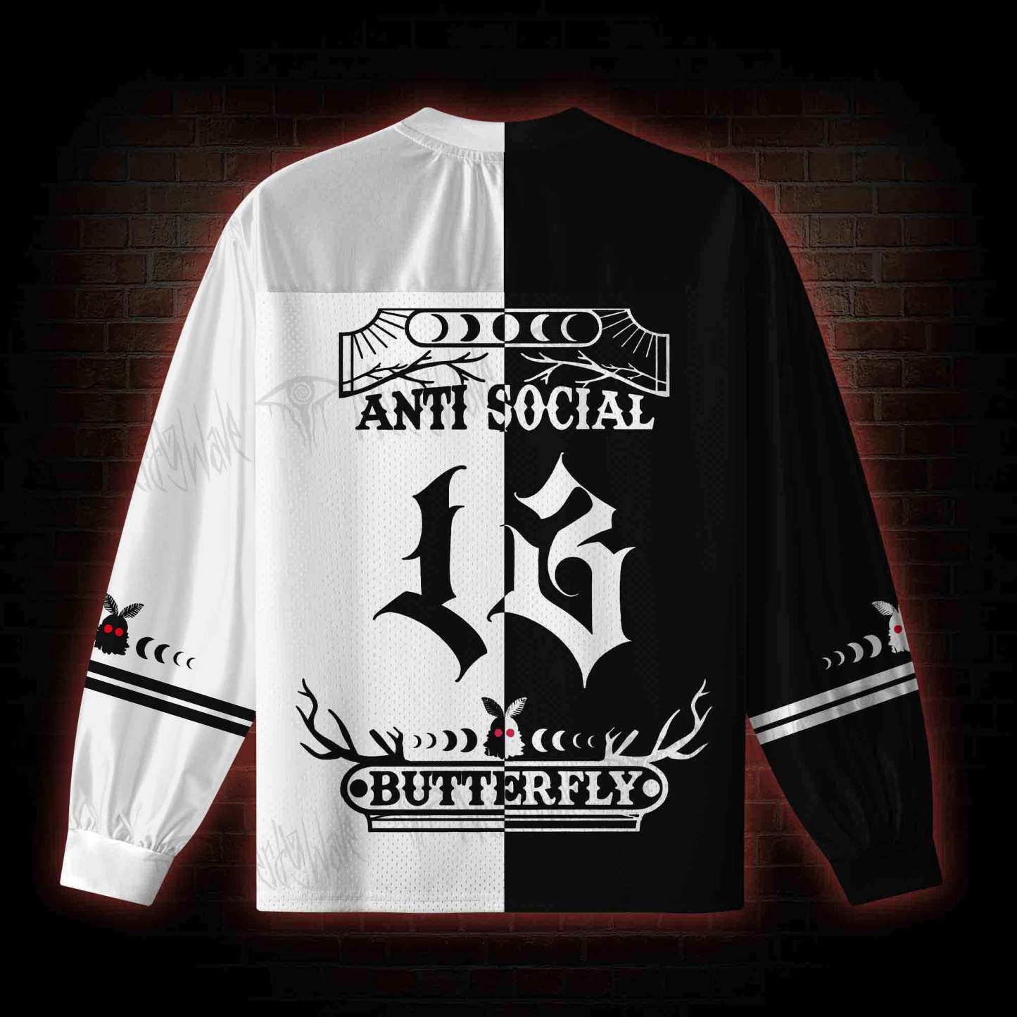 Anti-Social Butterfly V-Neck Long Sleeve Jersey